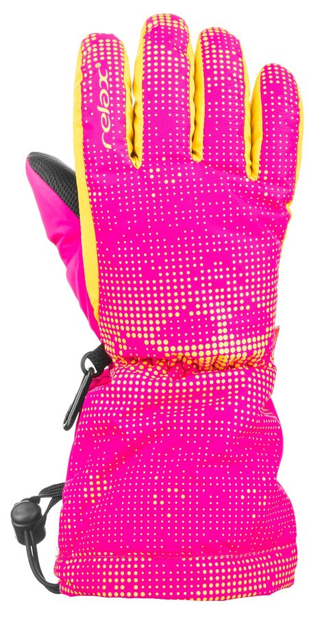 Růžové dětské lyžařské rukavice Relax - velikost 14 let
