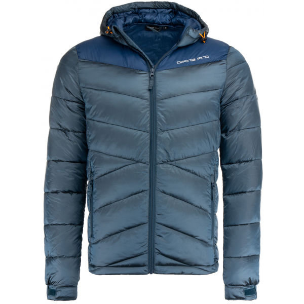 Modrá zimní pánská bunda s kapucí Alpine Pro - velikost S