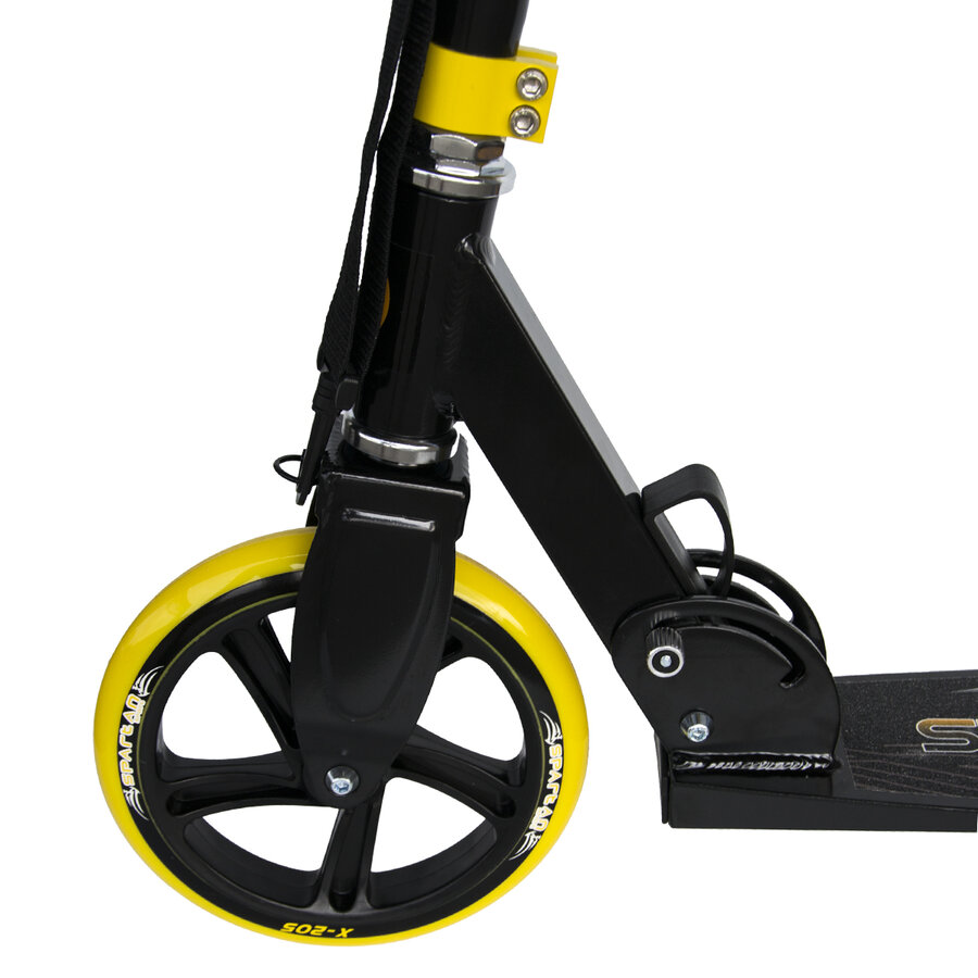 Černo-žlutá koloběžka pro dospělé Jumbo, SPARTAN SPORT - nosnost 100 kg