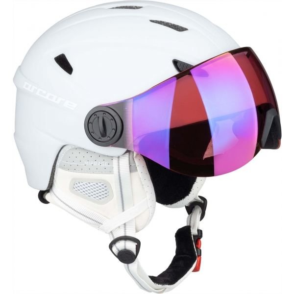 Bílá lyžařská helma Arcore - velikost 55-56 cm