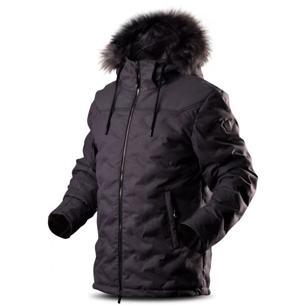 Černá zimní pánská bunda s kapucí Trimm - velikost M