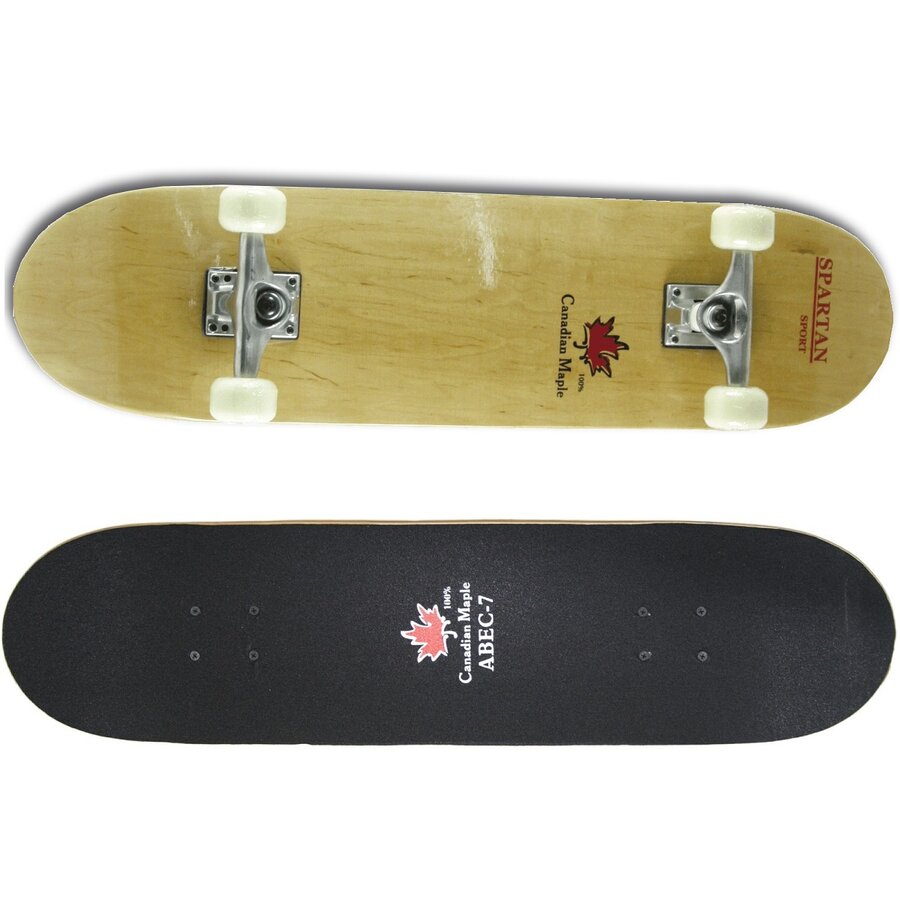 Hnědý skateboard Spartan - délka 70 cm a šířka 20 cm