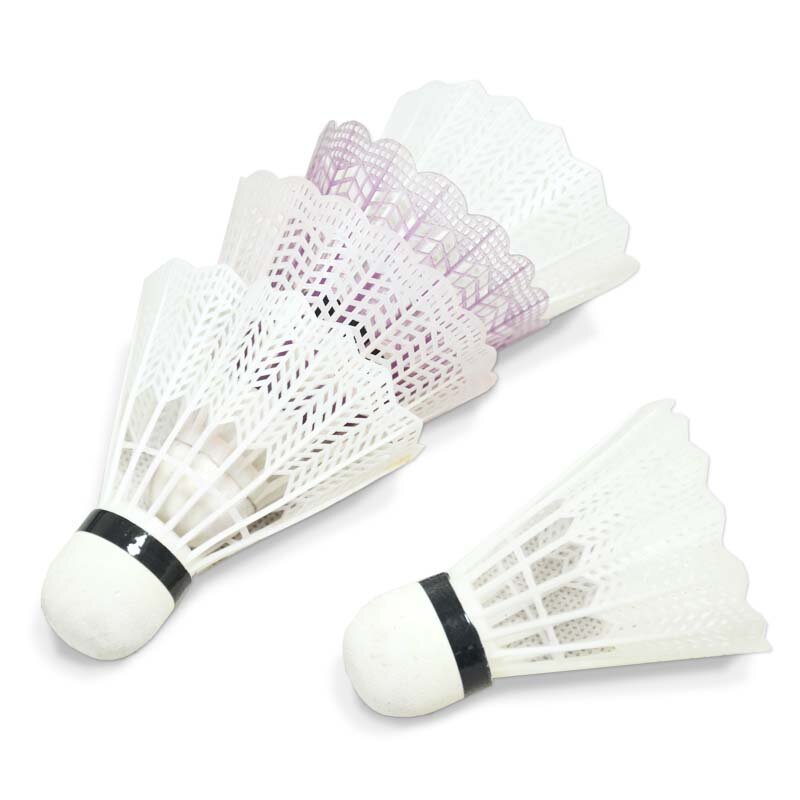 Bílý plastový badmintonový míček Master - 4 ks