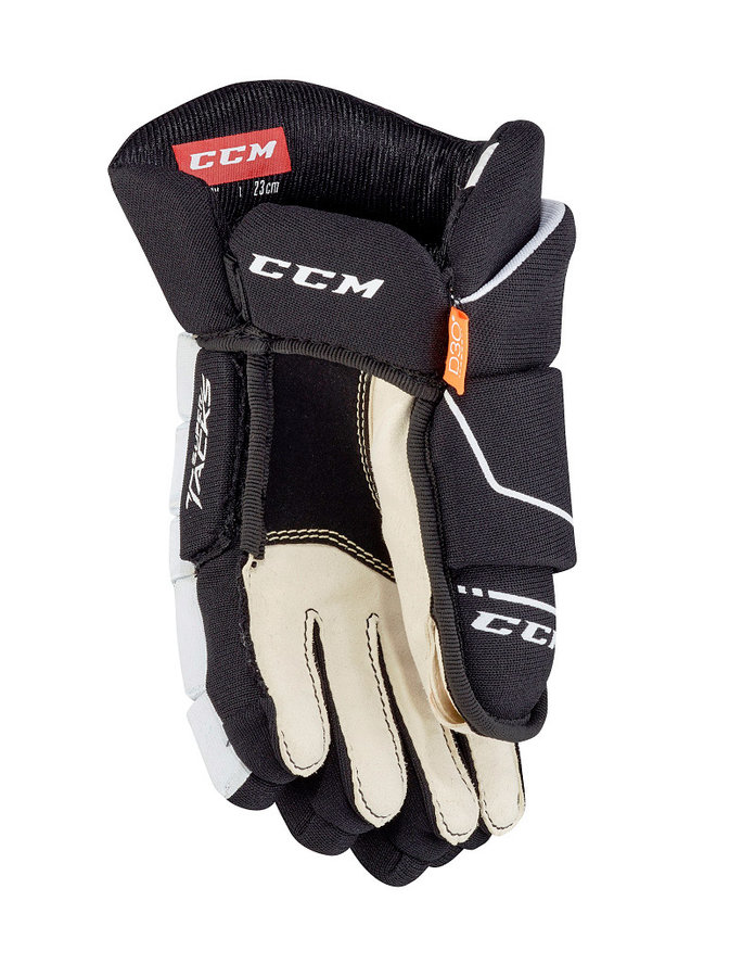 Bílo-černé hokejové rukavice - youth CCM - velikost 8&amp;quot;