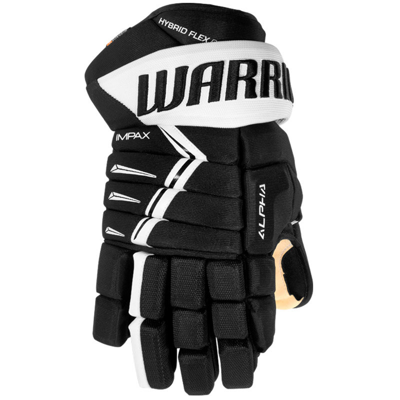 Černo-červené hokejové rukavice - senior Warrior - velikost 15&amp;quot;