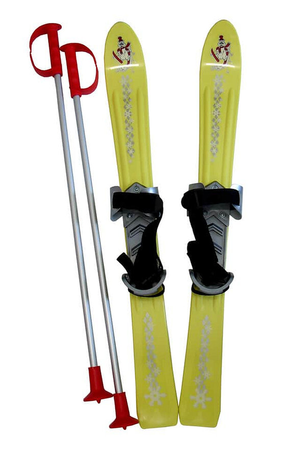 Žlutá dětská sada na sjezdové lyžování Acra - délka 70 cm