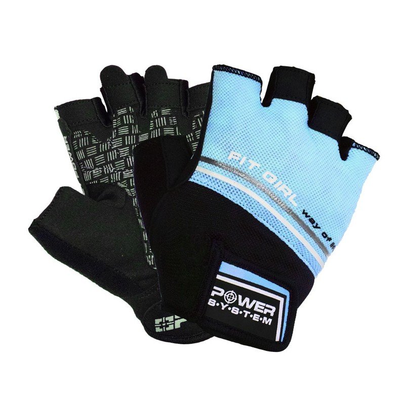 Modré dámské fitness rukavice Power System