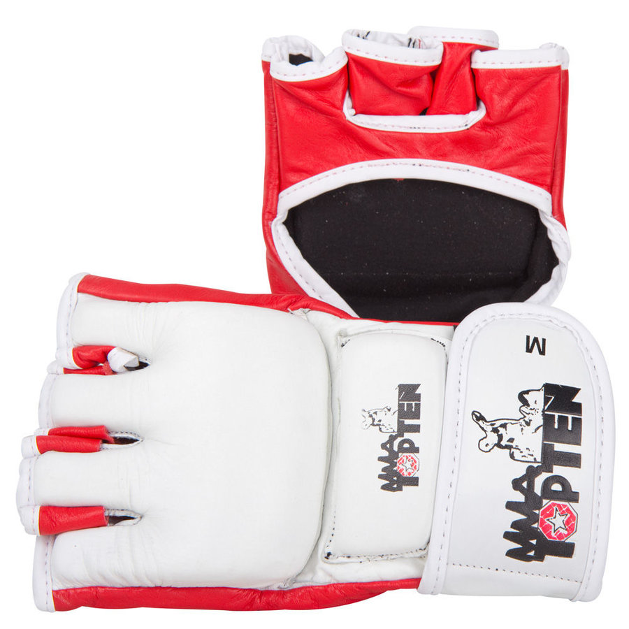 Bílé MMA rukavice Top Ten - velikost L