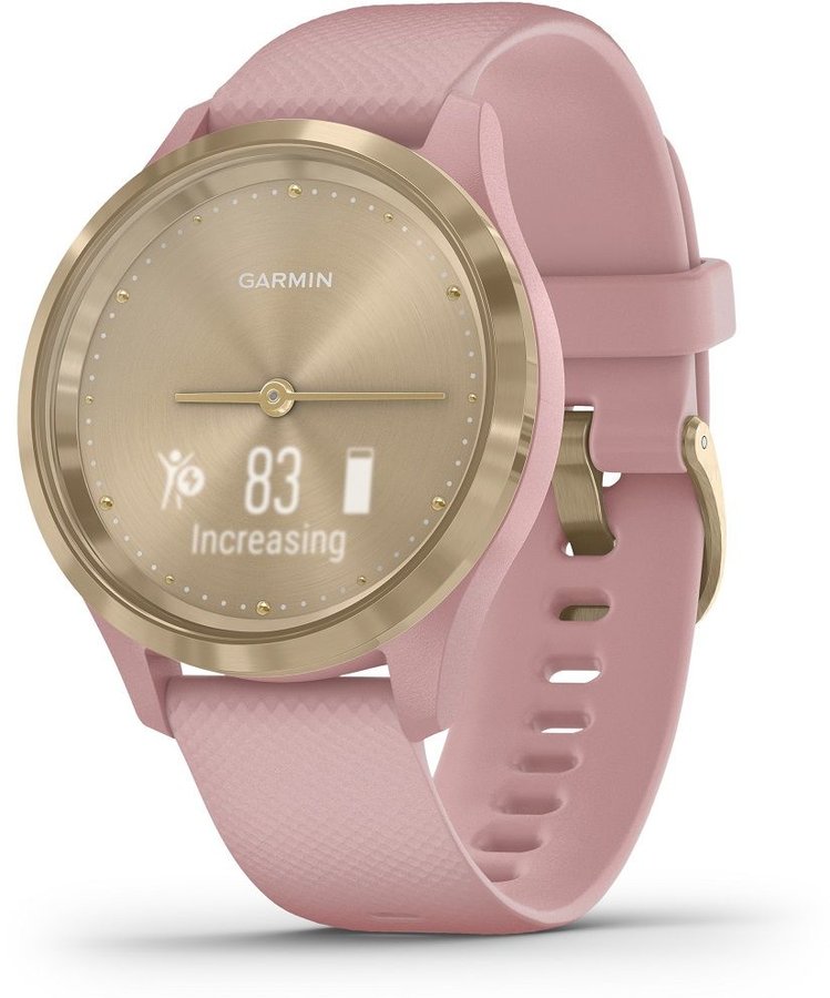 Růžové digitální chytré hodinky vivomove 3S, Garmin