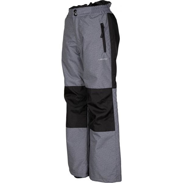 Černo-šedé dětské lyžařské kalhoty Lewro - velikost 140-146