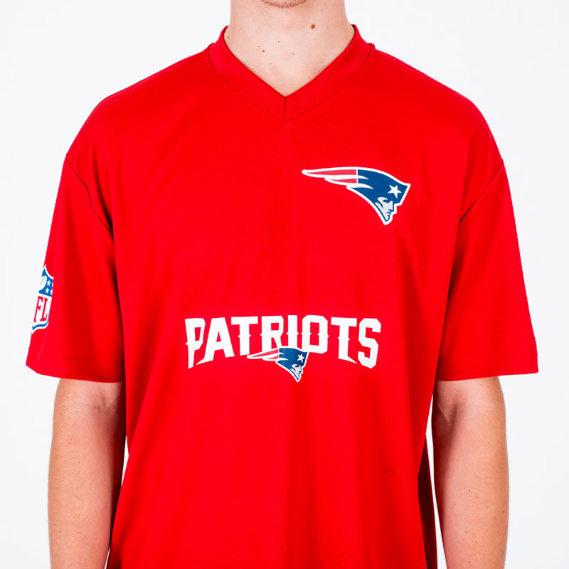 Červené pánské tričko s krátkým rukávem &amp;quot;New England Patriots&amp;quot;, New Era - velikost L