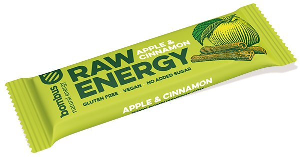 Energetická tyčinka - Bombus RAW ENERGY apple & cinnamon 50 g