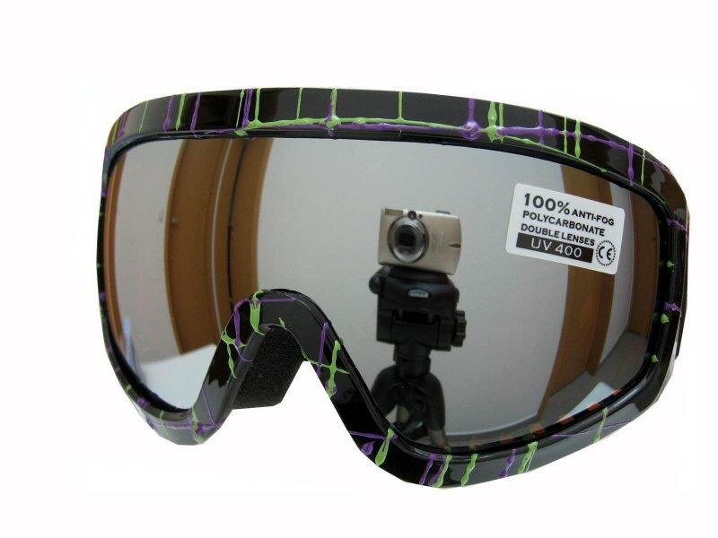 Černo-zelené dětské lyžařské brýle Spheric