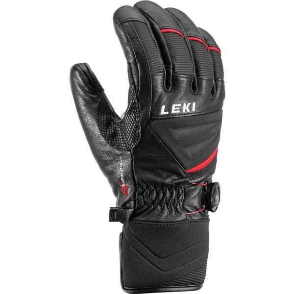 Černé pánské lyžařské rukavice Leki - velikost 7