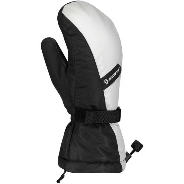 Bílo-černé dámské lyžařské rukavice Scott - velikost L