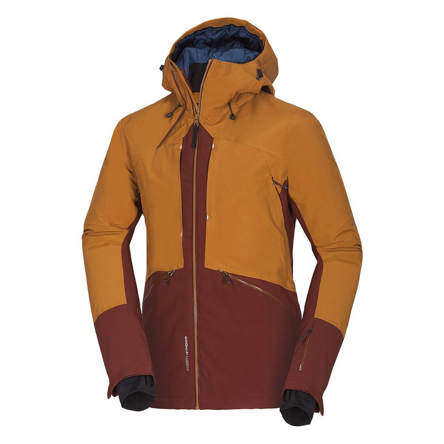 Červeno-hnědá pánská lyžařská bunda NorthFinder