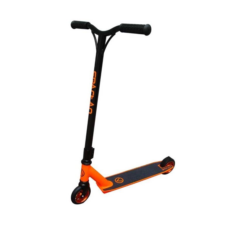 Oranžová dětská BMX freestylová koloběžka pro dospělé Stunt, Spartan - nosnost 100 kg