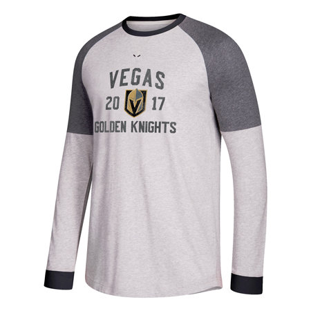 Šedé pánské tričko s dlouhým rukávem "Vegas Golden Knights", Adidas - velikost S