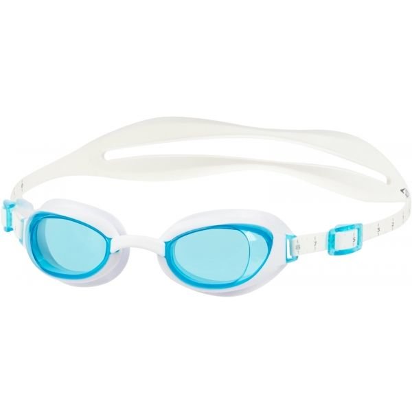 Bílo-modré závodní dámské plavecké brýle Speedo