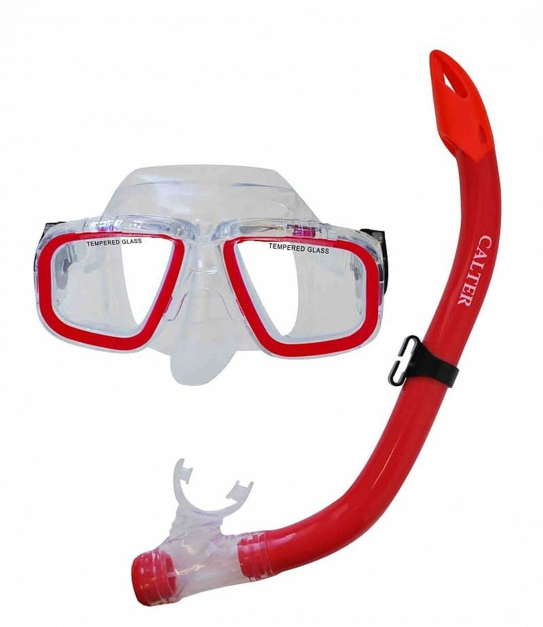 Potápěčská maska - Potápěčský set CALTER JUNIOR S9301+M229 P+S, červený