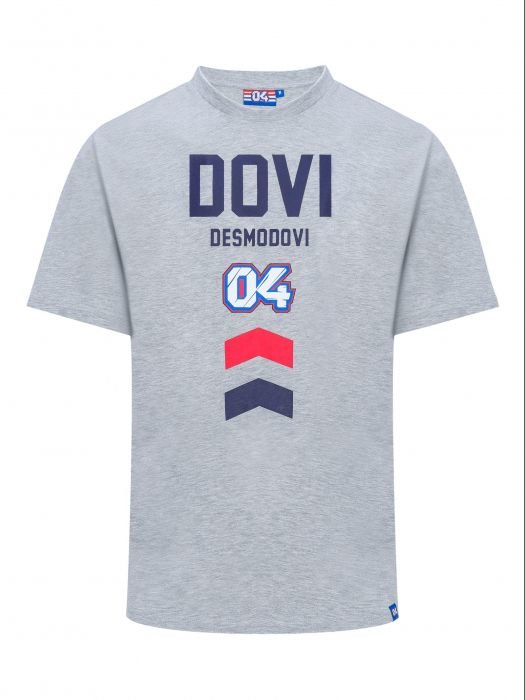 Šedé pánské motorkářské tričko s krátkým rukávem Dovizioso