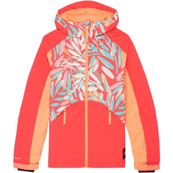 Oranžovo-růžová dívčí lyžařská bunda O'Neill - velikost 176