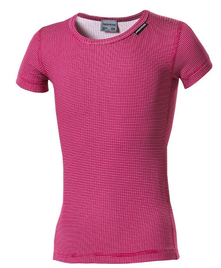 Růžové dětské chlapecké nebo dívčí funkční tričko s krátkým rukávem Progress
