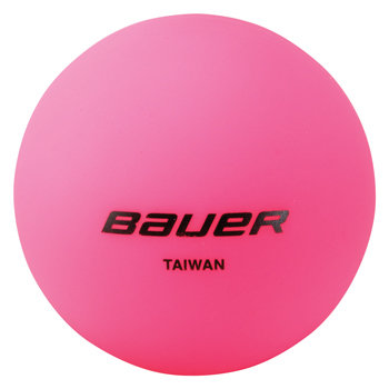 Růžový hokejbalový míček Bauer
