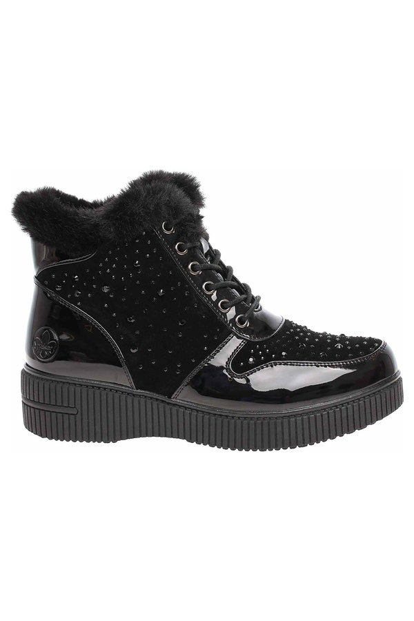 Černé dámské zimní boty Rieker - velikost 39 EU