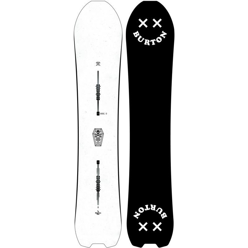 Bílý snowboard bez vázání Burton - délka 158 cm