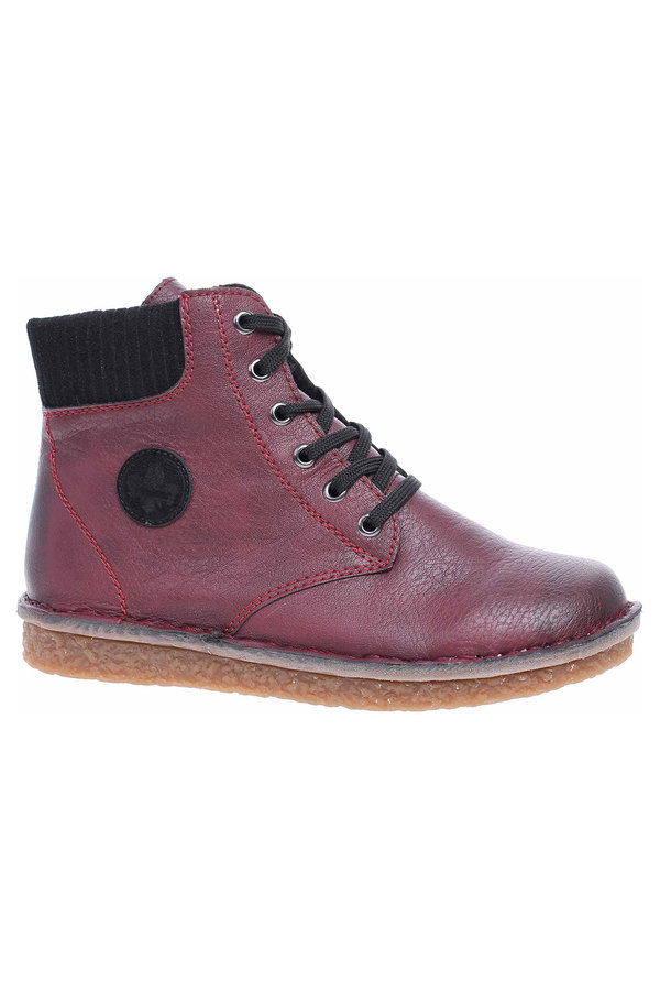 Červené dámské kotníkové boty Rieker - velikost 38 EU