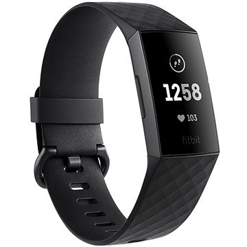 Černý fitness náramek Charge 3, Fitbit