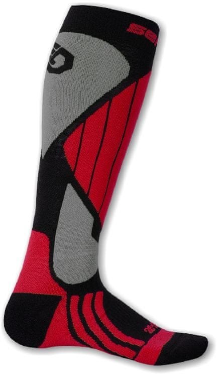 Černo-červené lyžařské ponožky Sensor - velikost 39-42 EU
