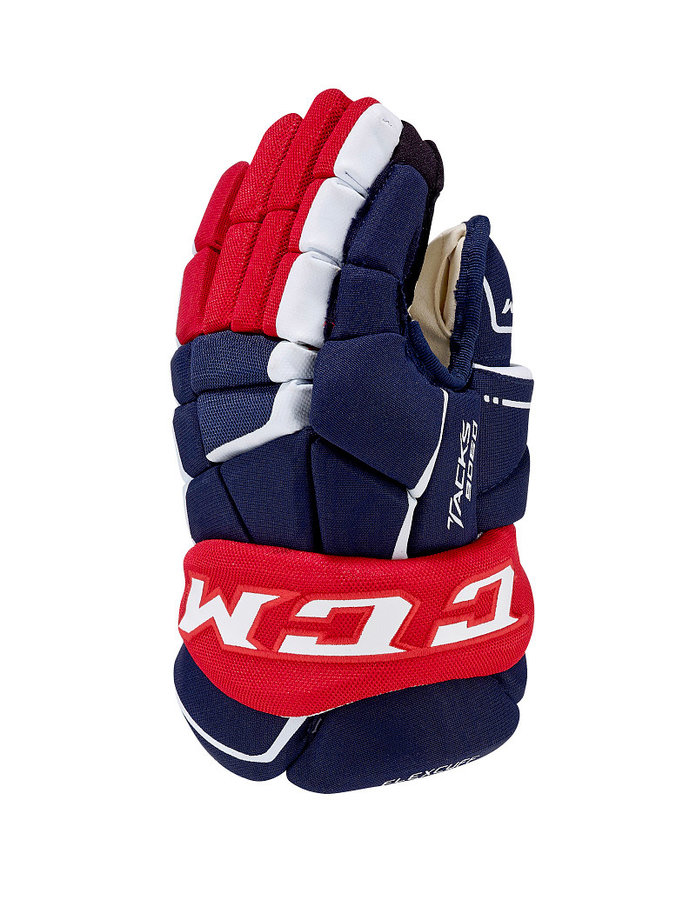 Bílo-modré hokejové rukavice - senior CCM - velikost 13&amp;quot;