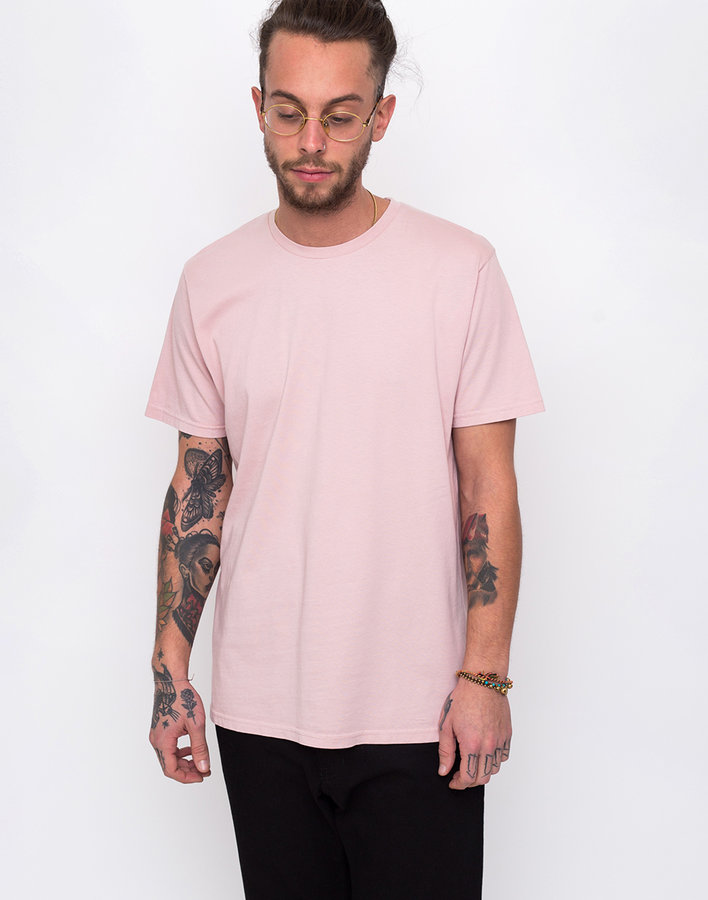Růžové pánské tričko s krátkým rukávem Colorful Standard