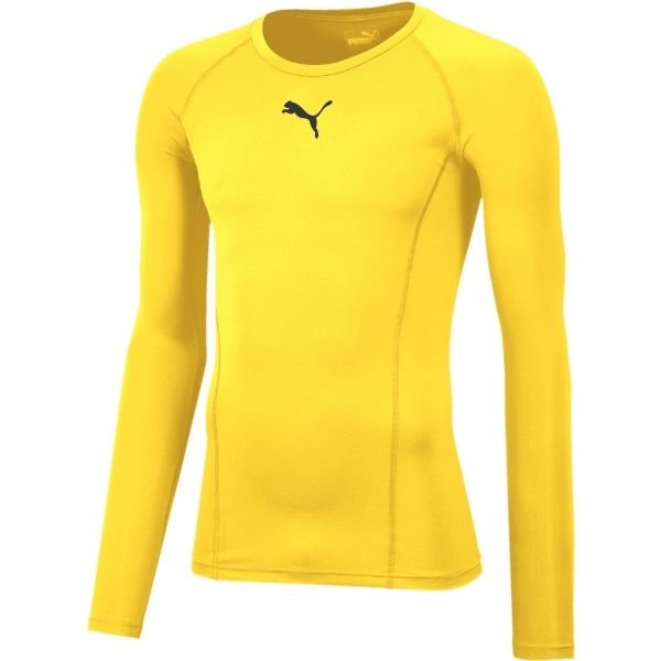 Žluté pánské funkční tričko s dlouhým rukávem Puma