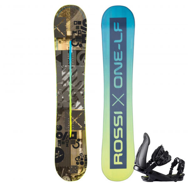 Modrý pánský snowboard s vázáním Rossignol - délka 165 cm