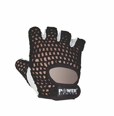 Bílo-černé fitness rukavice Power System