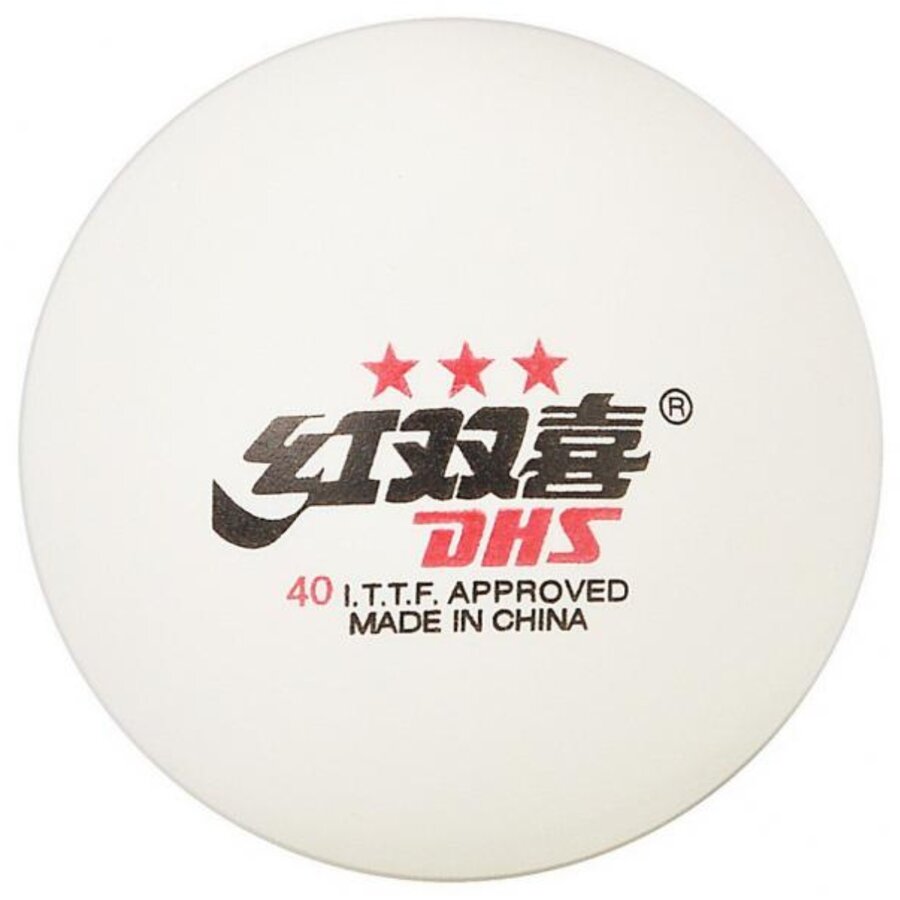 Bílý míček na stolní tenis DHS - 10 ks