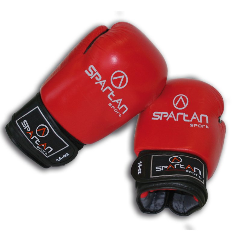 Černo-červené boxerské rukavice Spartan - velikost 10 oz