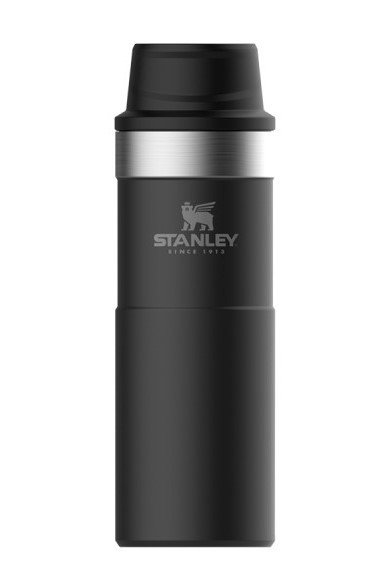 Černá termoska na pití Stanley - objem 0,47 l