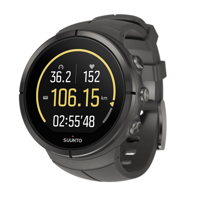 Černé digitální sportovní chytré hodinky Spartan Ultra Titanium Stealth, Spartan