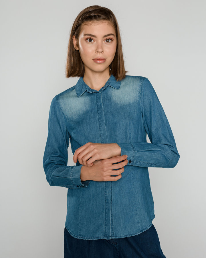 Modrá dámská košile s dlouhým rukávem Fracomina - velikost M