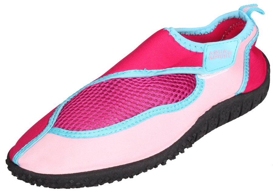 Černo-růžové dětské boty do vody Jadran 26, Aqua-Speed