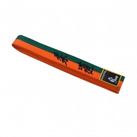 Oranžovo-zelený judo pásek MASUTAZU