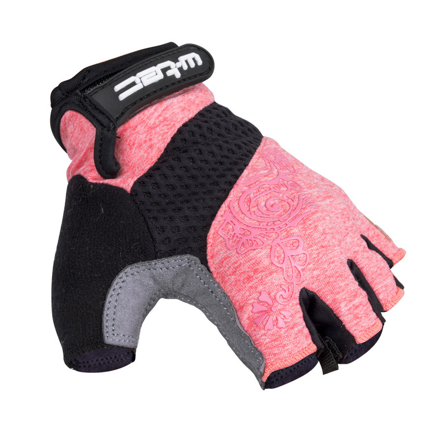 Růžovo-šedé dámské cyklistické rukavice Atamac AMC-1038-17, W-TEC