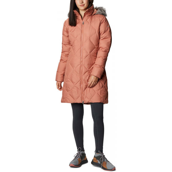 Růžová zimní dámská bunda s kapucí Columbia