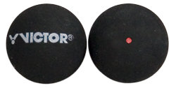 Černý míček na squash "červená tečka" Victor - 1 ks