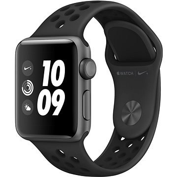 Černé chytré hodinky Watch Series 3 Nike+, Apple