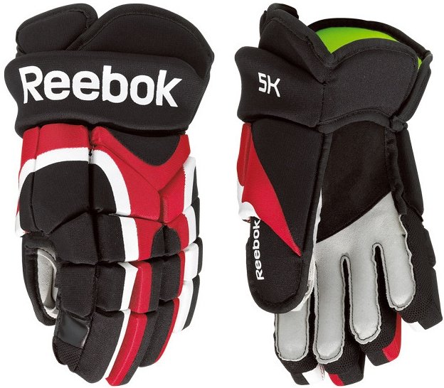 Modré hokejové rukavice - youth 5K, Reebok - velikost 8"